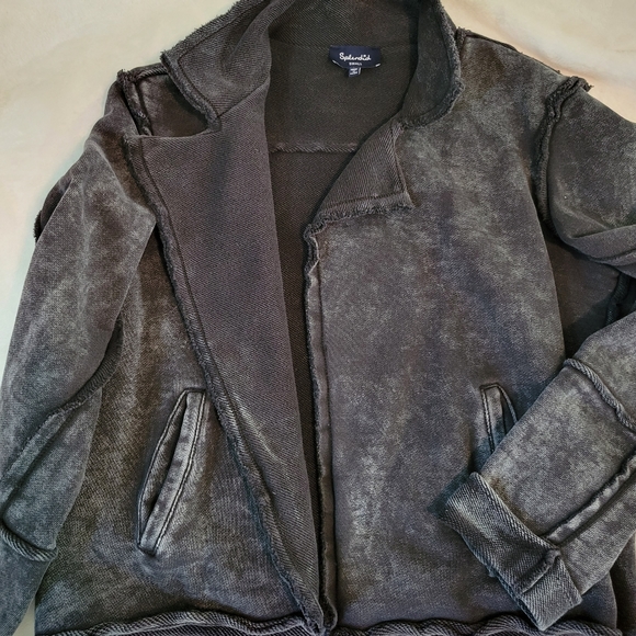 SPLENDID acid wash knit moto jacket - Picture 2 of 4